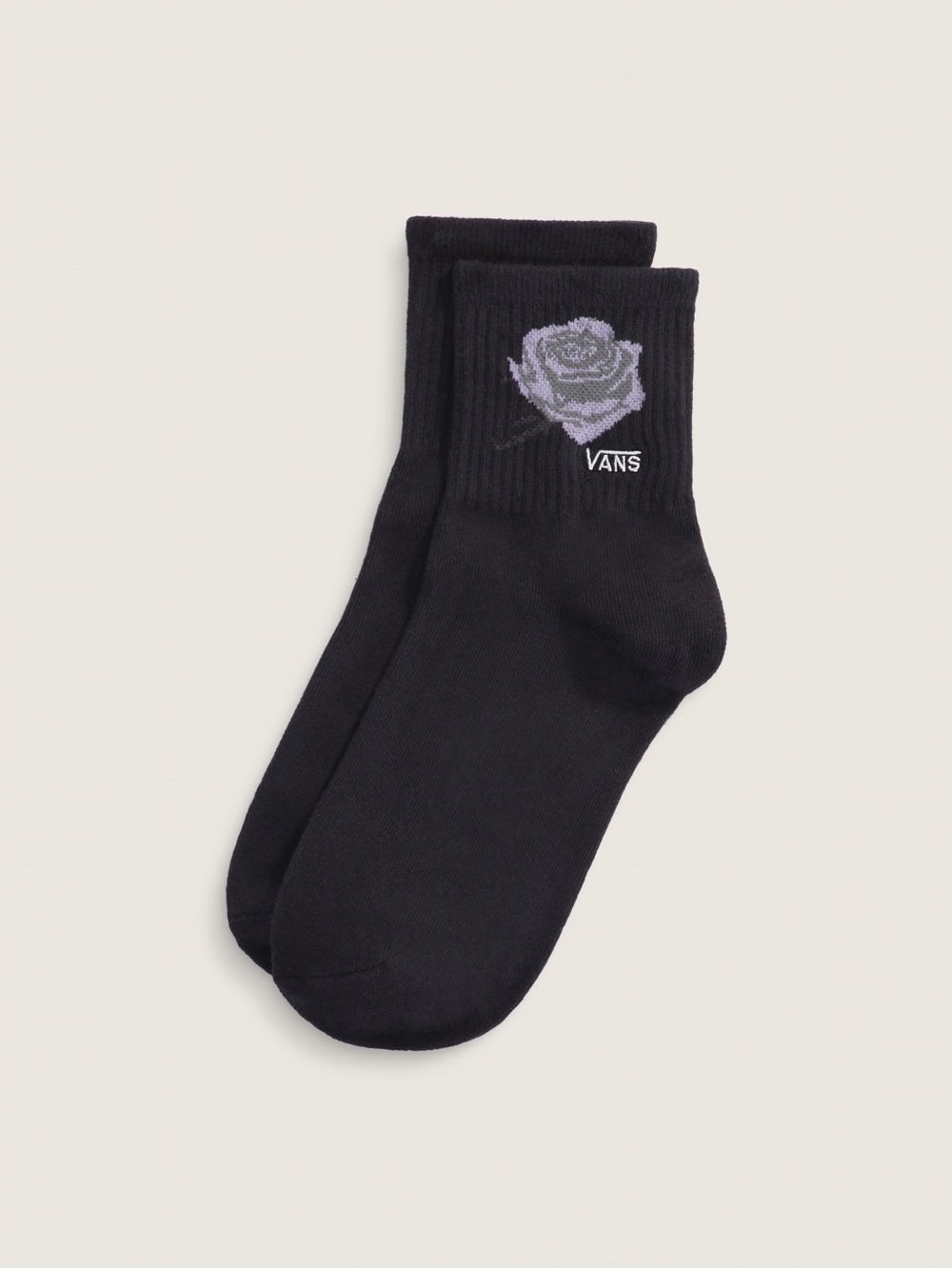 Vans Black Rose Art Crew Socks S/P